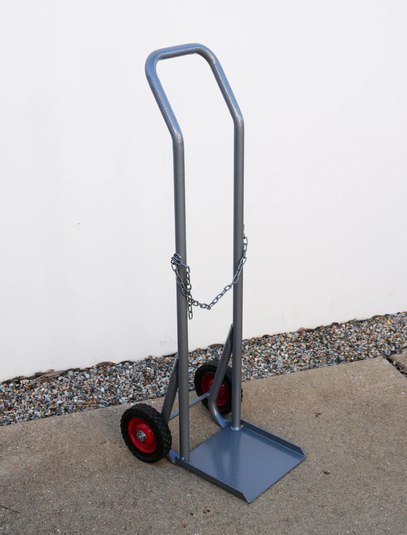 OXYGEN CYLINDER "E SIZE" TROLLEY - STAINLESS STEEL - Image 2